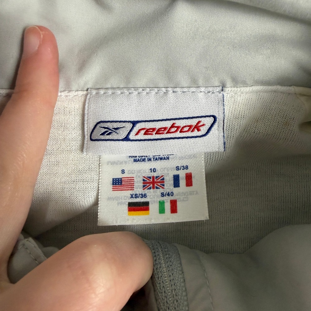 VTG Reebok Lightweight Track Jacket Full Zip Mock Neck Athletic Sportswear S - Picture 7 of 10